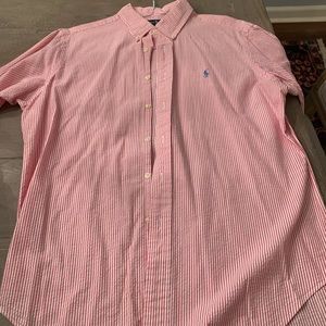 EUC polo red and white